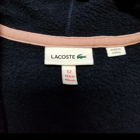 Lacoste Kids Zip-Up Hoodie Youth 12 - Picture 5 of 5